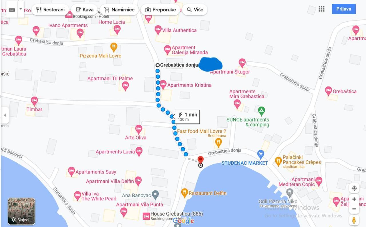 Apartmani Mlinar-One Bedroom Seaview Grebaštica Eksteriør bilde